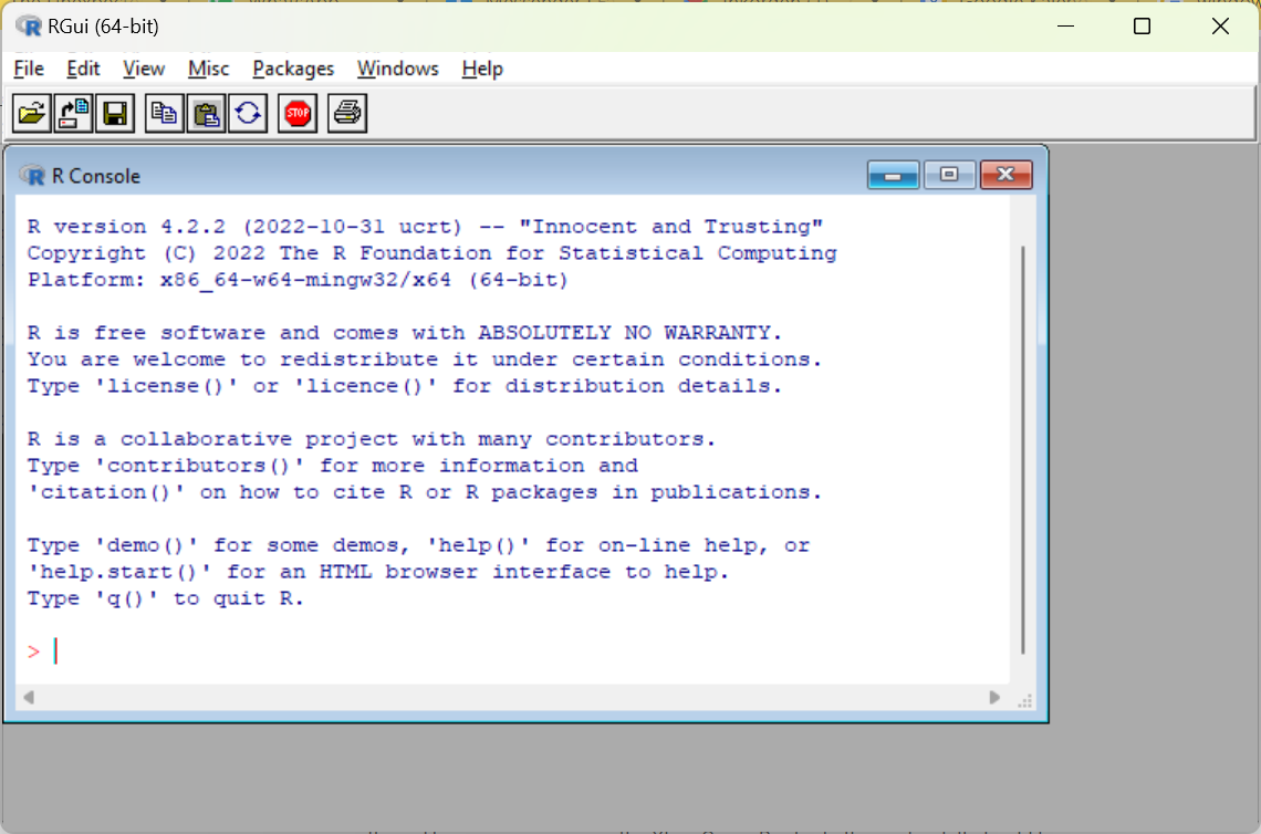 The program R
