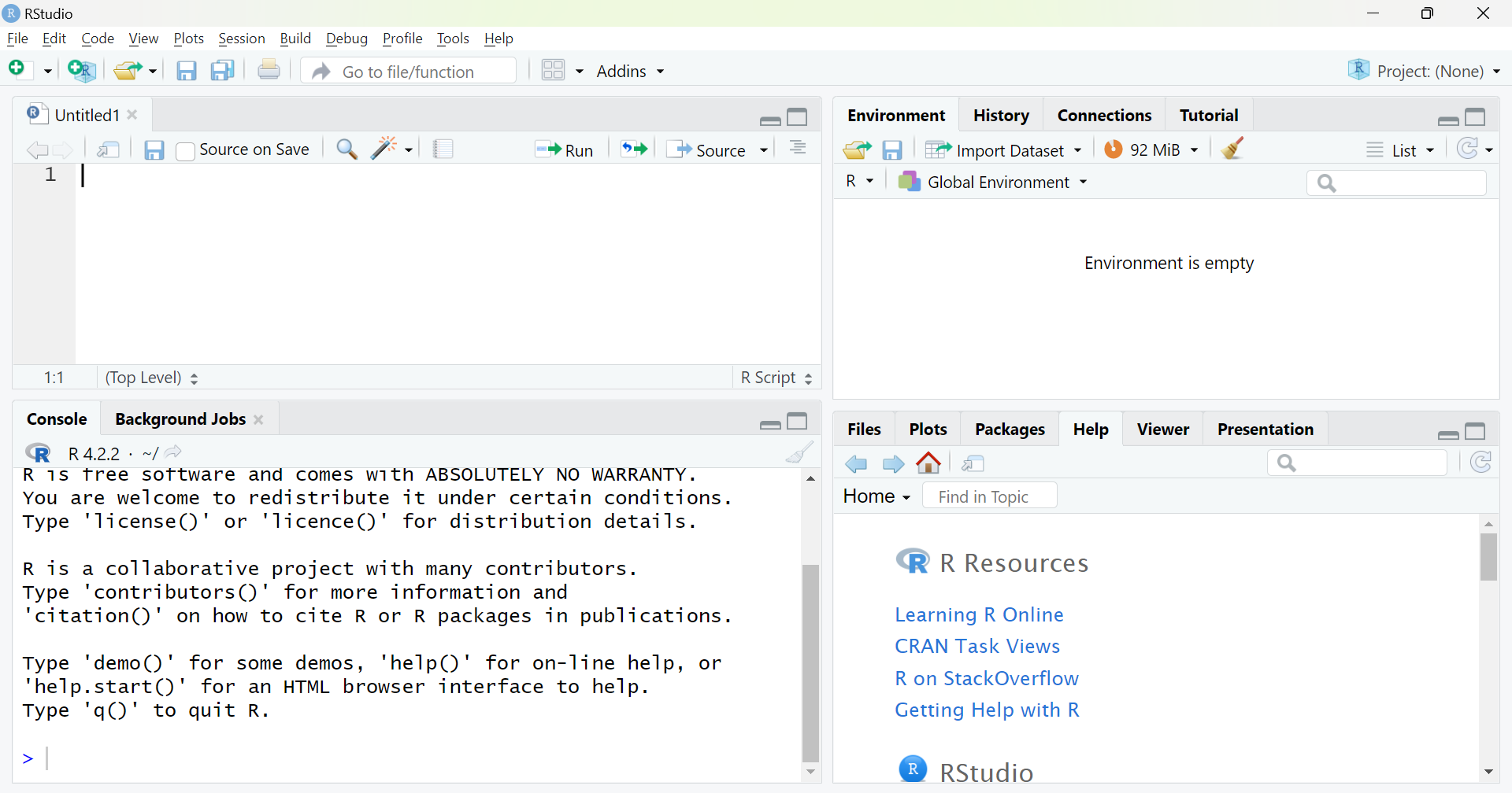 The program RStudio